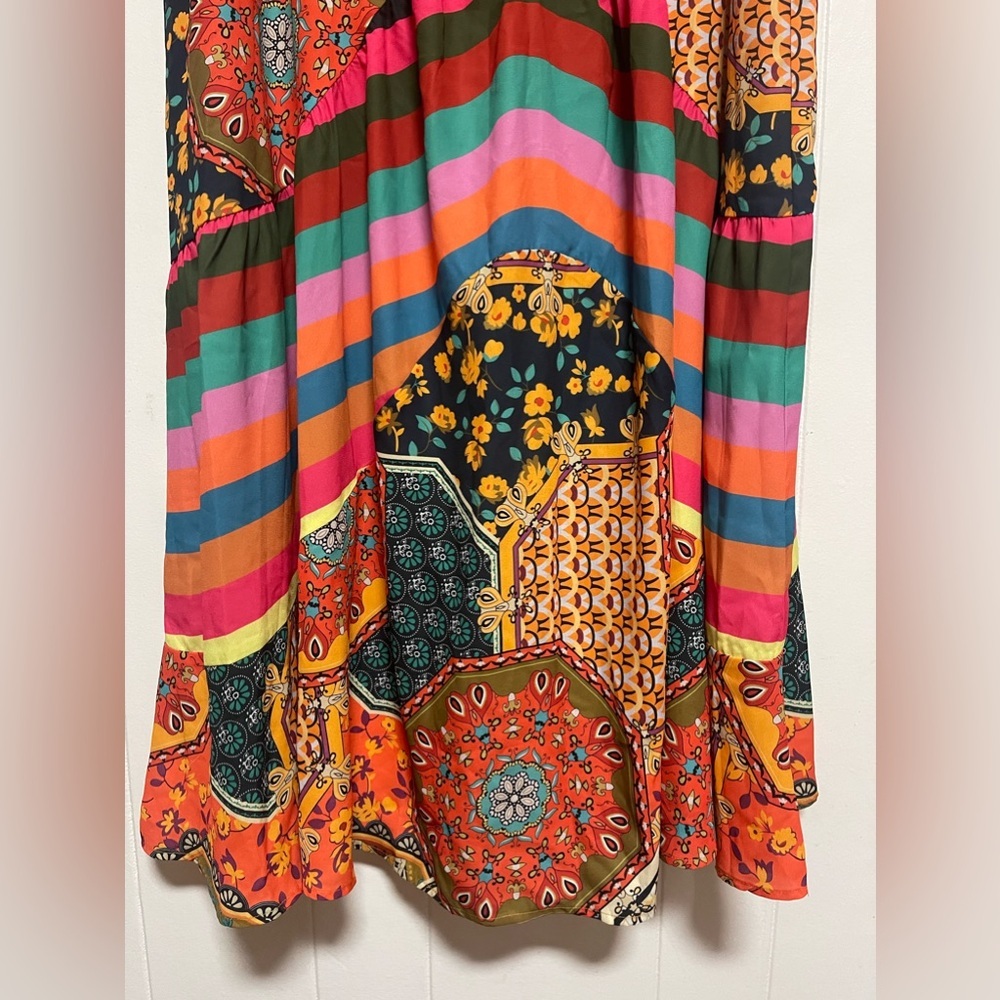 Multicolor Printed Bohemian Maxi Dress multiple sizes S-L - Picture 10 of 11